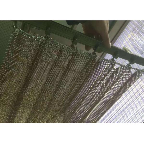 Flexible Aluminium Woven Wire Mesh Screen Spiral Patterns For Interior Partitions
