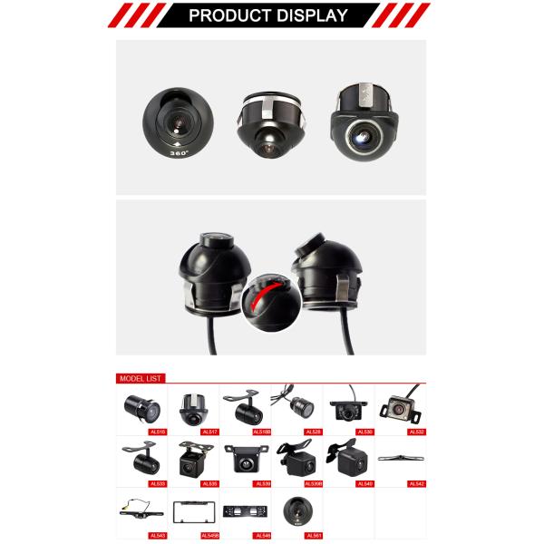 360 Lens Angle Changeable Auto Rear View Camera System , Wireless Reverse Parking Camera