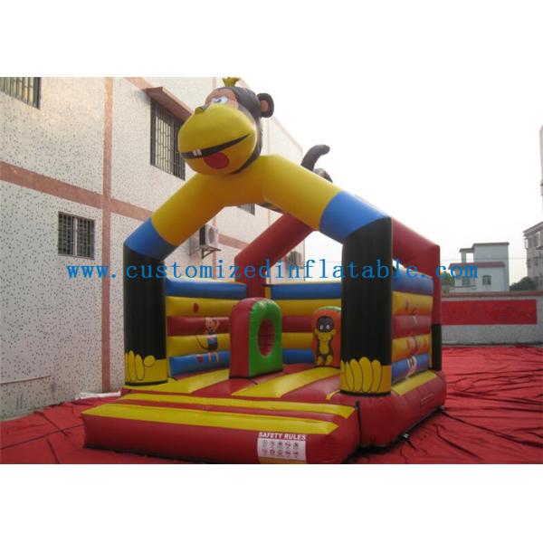Monkey Theme Inflatable Jumping Bouncer Castle For Children Playing Colorfully