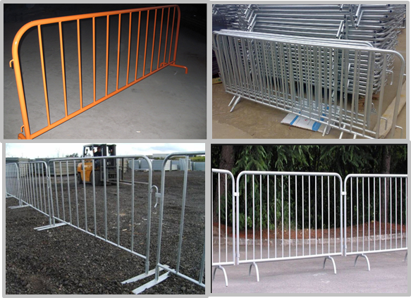 Silver Color Temporary Security Fence Panels , Portable Crowd Control Barriers