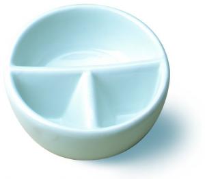 Quality Professional White Artist Paint Palette , Durable Paint Color Palette Ceramic Nesting Bowls for sale