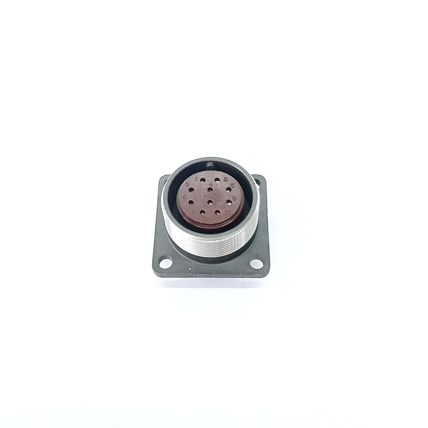 2PM22K10Z2 10Pin Female Flange Panel Socket 2PM Series Circular Electrical Connector Thread Lock Industrial Connector