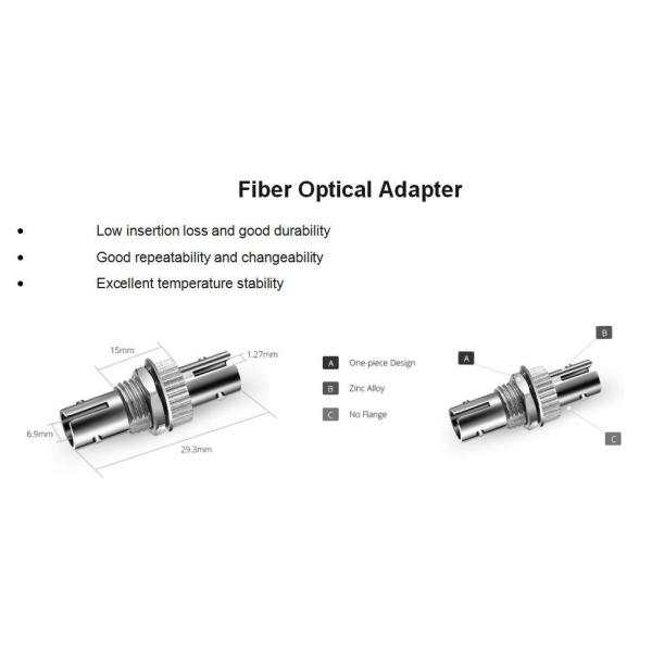Simplex Multimode Metal Fiber Optic Coupler St Upc To St Upc Without Flange