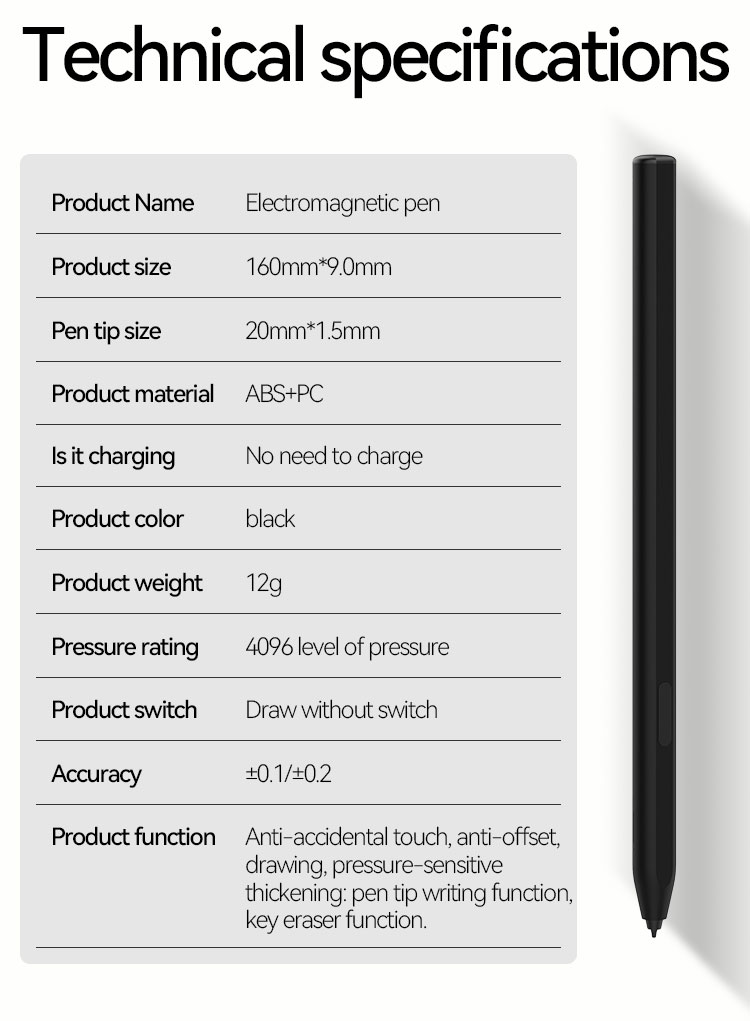NEW 4096 Pressure Sensitive Stylus Pen Replaceable Touch Pen Compatible with Samsung Tab Ultra S Pen