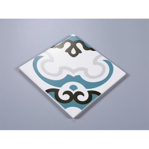 Gray and Blue 20x20cm Ceramic Rustic Tile for Indoor Floor
