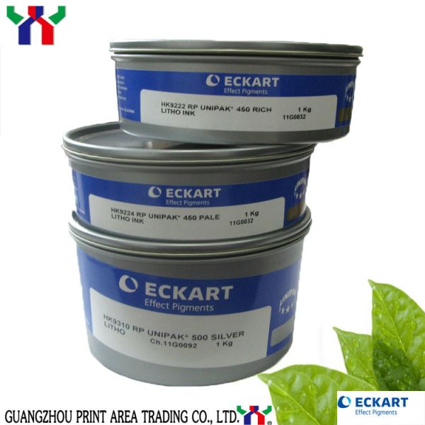 Eckart Solvent Based Gold and Silver Offset Printing Ink for Sheet-fed Paper Printing in 1kg/can