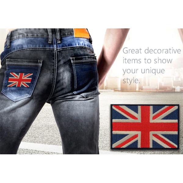 Hot Cutting 50% 75% 100% Embroidered National Flag Patches