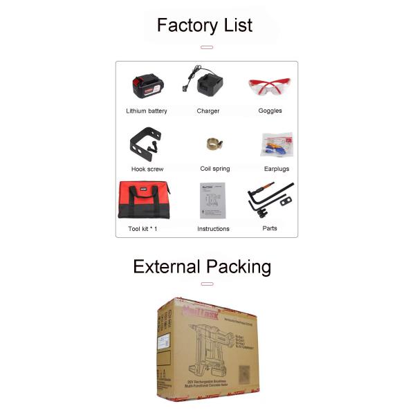 ODM Support Nailtask DCCN 100X2 Guns Machine Nailer Stapler Framing Nailer Battery Nail Gun