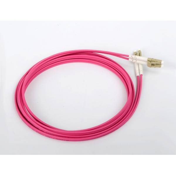 LC/PC Duplex 3.0mm Diameter OM4 50/125 Fiber Optic Patch Cable for 10G Transmission