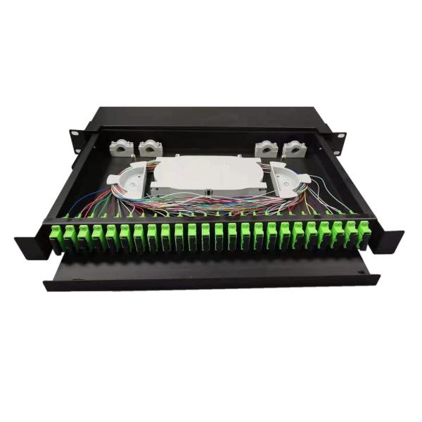 2U 48 Core 24Port SC Fiber Optic Patch Panel Drawer Type Slide Out