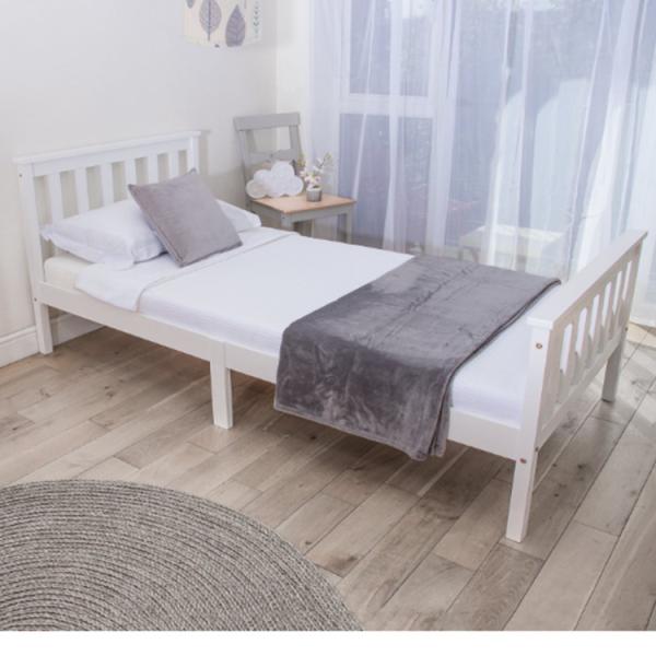 OEM Wooden Slat Bed Frame Single Size Frame Customizable Dimensions