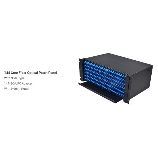 Rack Mount Fiber Optic Patch Panel , 144 Ports Fiber Patch Panel
