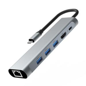 China Multi Function 6 In 1 Usb Hub Adapter For MacBook Pro Windows Laptops on sale