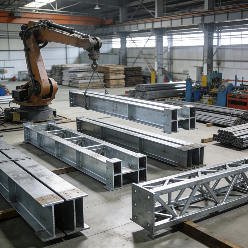 Wind Resistant Prefabricated Steel Frame Building with CE Certification for Commercial Use