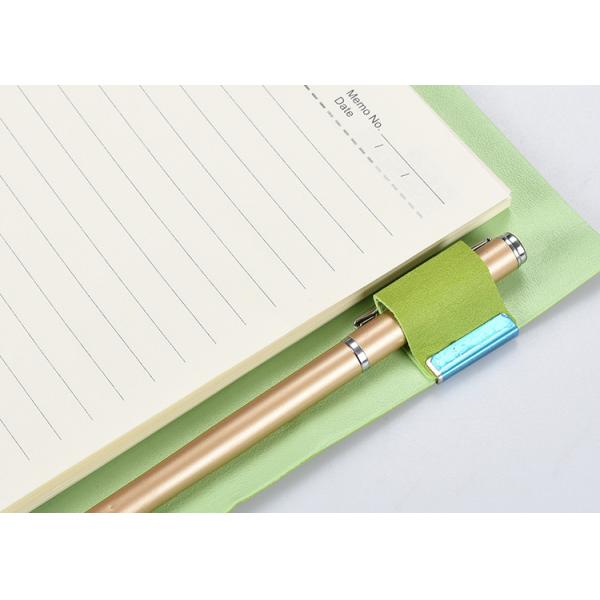 Elastic Straps Small Multi Subject Notebook , Grass Green Cardboard Cover Notebook
