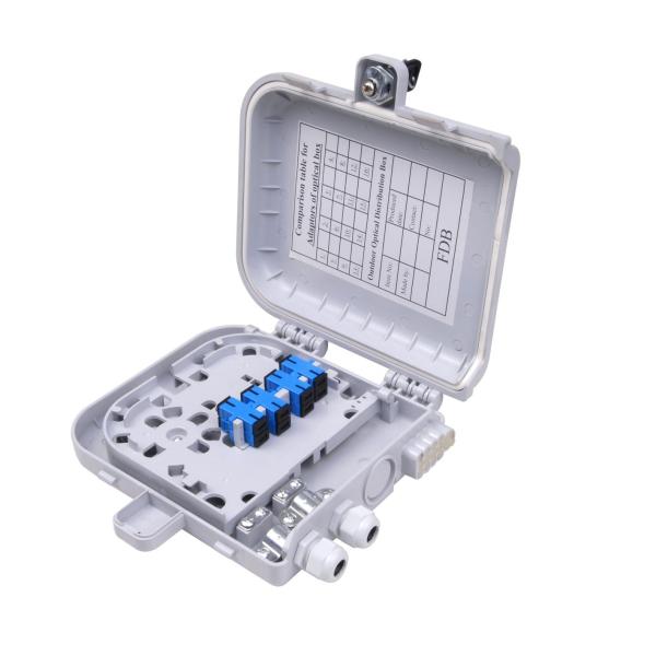 FTTH 8 port PLC Fiber optic Splitter Box Wall pole Mounted Outdoor Distribution Box