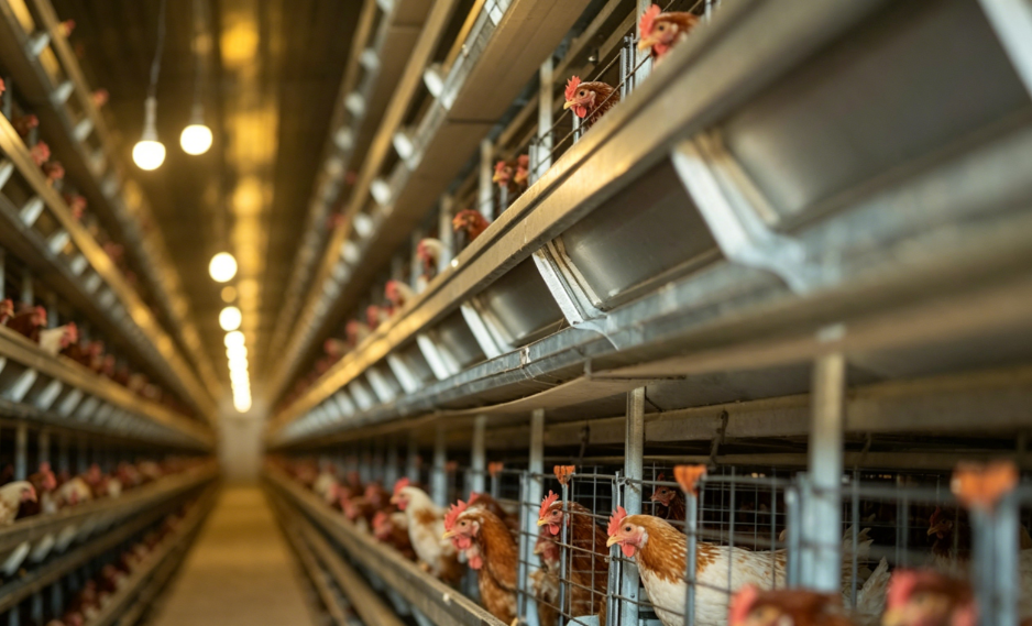 H Shaped Stacked Layer Chicken Cage with Modular Structure, Automatic Ventilation System, and Hot-DIP Galvanized Steel