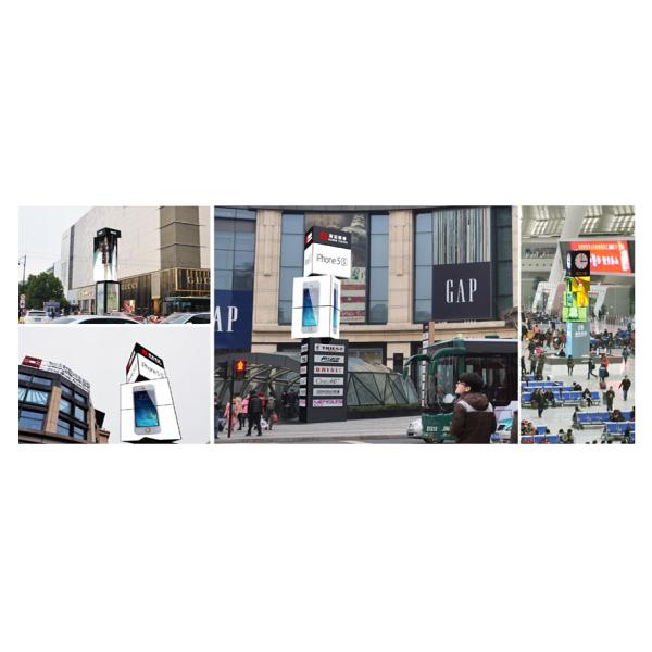 JCVISION Customized Outdoor Digital Signage Display LED Rotating Tower Display