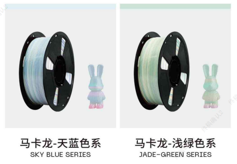 Biodegradable PLA 1.75mm 3D Printer Filament Macaron Color Gradient for Decorative Crafts