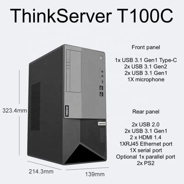 Materials T100C Tower Server Chassis for Intel Computer Workstation Stock Refurbished