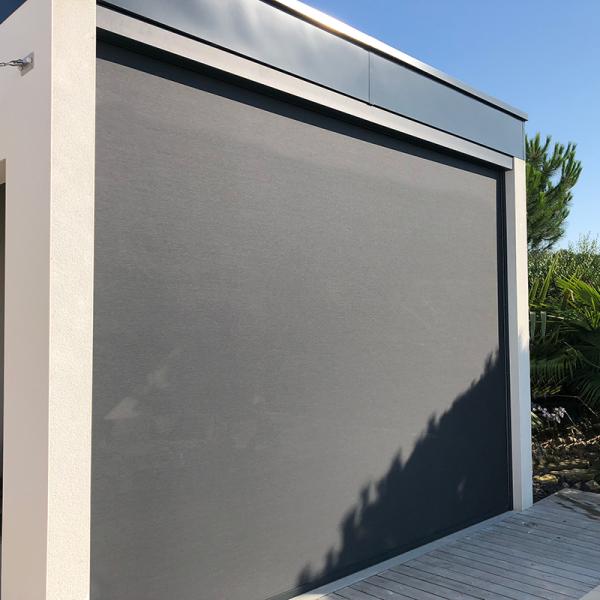 Remote Control Zipscreen Outdoor Blinds Facade Sunshade System For Garden