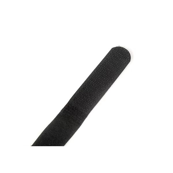 Black Hook And Loop Cable Straps Nylon Self Gripping Straps Reusable For USB Cables