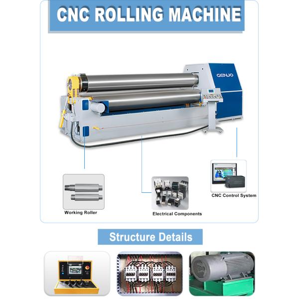 220V 380V Automatic Bending Roller Hydraulic 3 Roller Plate Bending Machine