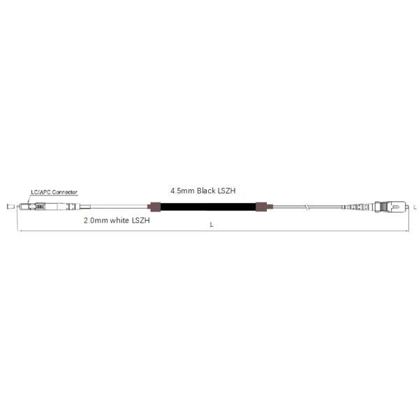 FTTH Outdoor Patch Cable SC APC - LC APC 4.5mm Double Jackets CCA LSZH Simplex Patch Cords