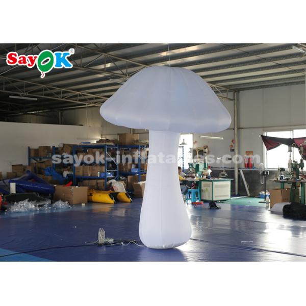 Stage Inflatable Lighting Decoration , 2m Polyester Inflatable Mushroom With 16 Colors LED Lights Changing