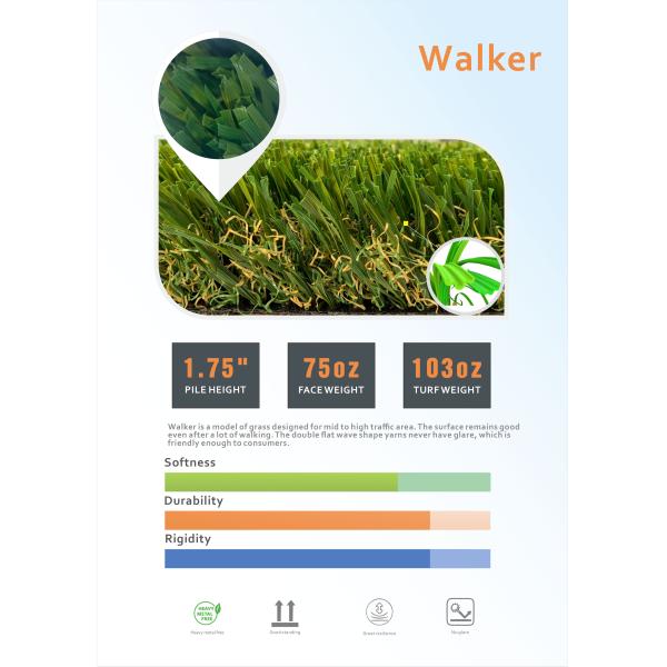 1.75'' Height Garden Artificial Grass For Landscaping Good Resilience