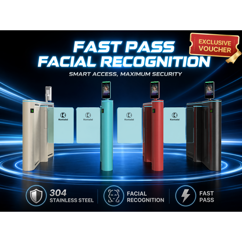 Smart speed gate turnstile with face recognition access control system