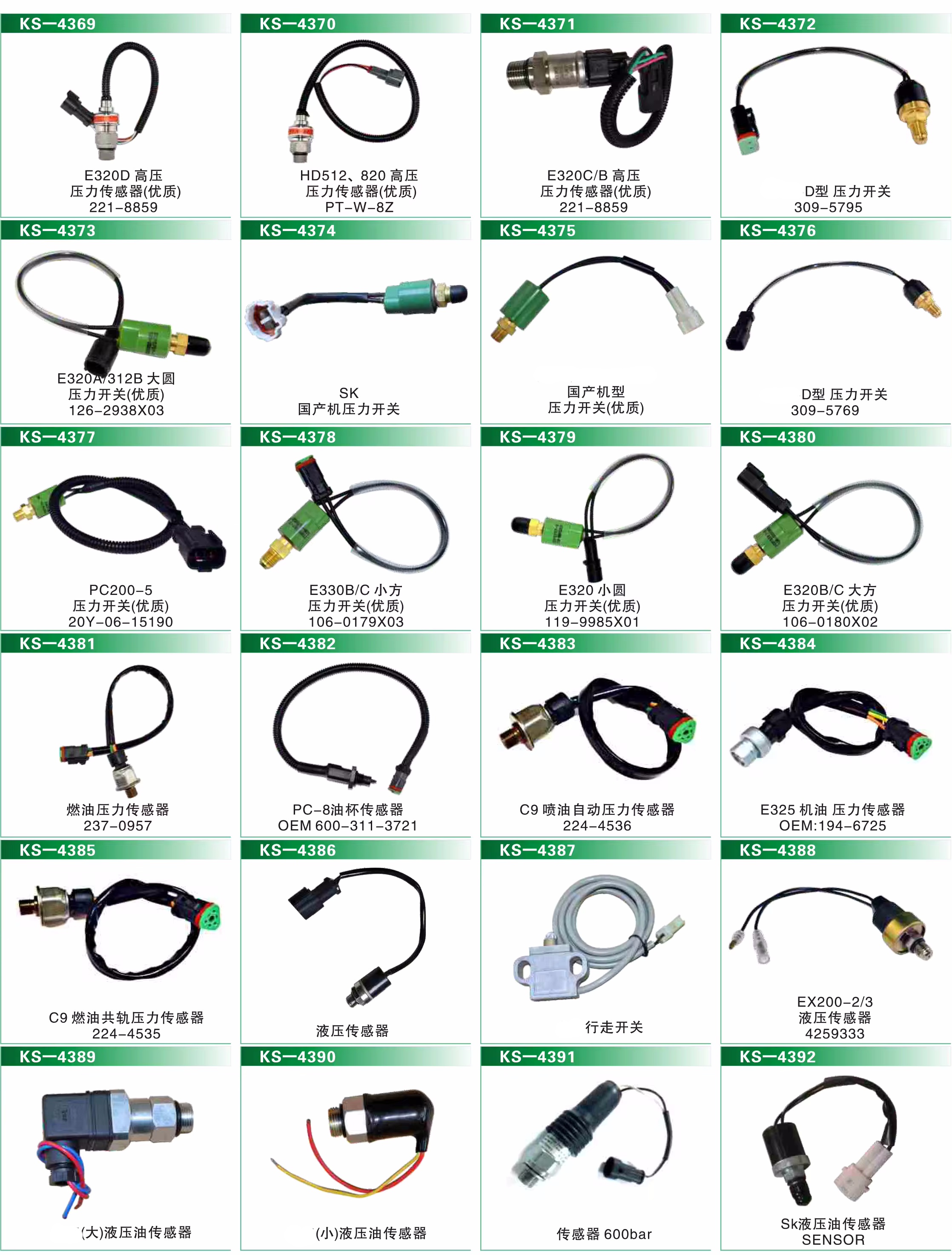 E330C E330D E336D Water Temperature Sensor 2644297 1309811 264-4297 130-9811 274-7395 197-8392 197-8391