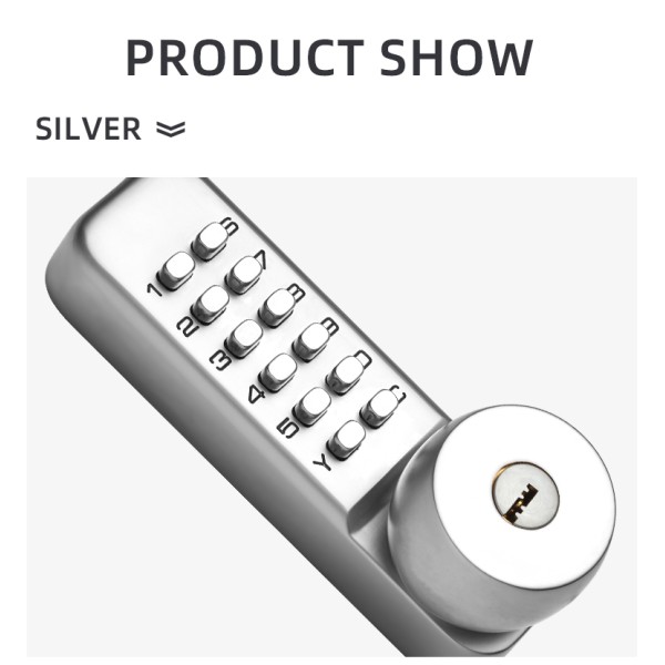 Waterproof and Sun-proof Granular Push-button Digital Mechanical Botones Combination Door Lock With Key