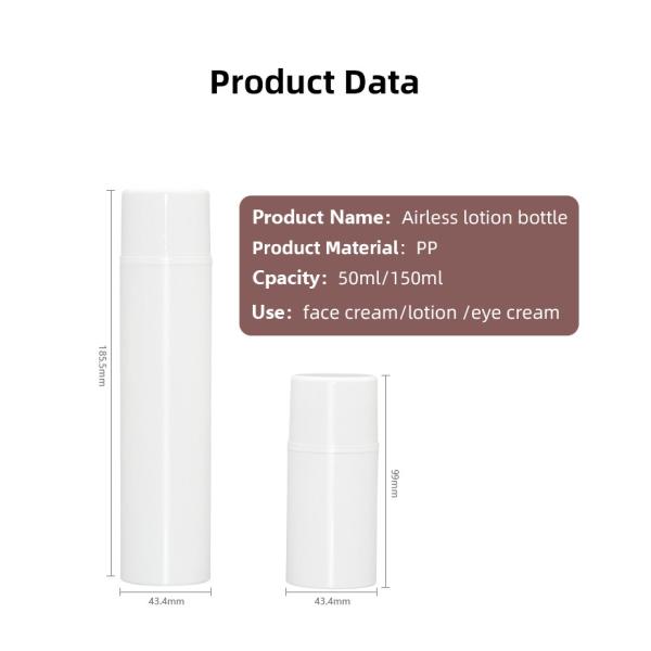 5oz Plastic Airless Vacuum Pump Bottle Empty Refillable Bayonet Makeup Sample Packing