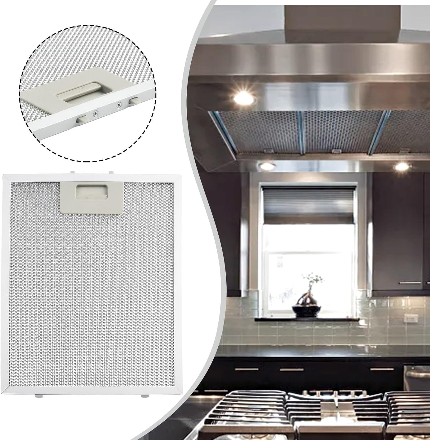 Customized Size High Temperature Resistance Easy Installation Range Hood Filter and Cooker Hood Filter