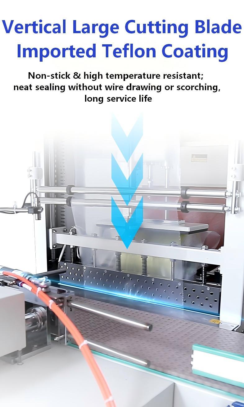 Semi-automatic sleeve type packaging machine for cartons mineral water bottles beverage beer cans and pe film shrink wrapping