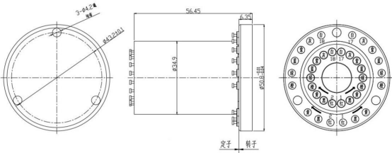 Custom Through Bore Conductive Slip Ring High Reliability Micro Conductive Rotary Joint