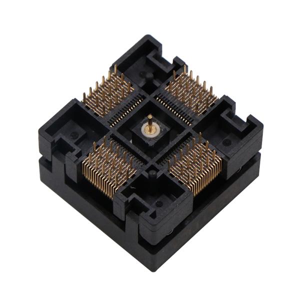 Qfp64 Socket Aging Socket Size 10 × 10mm Burn In Socket 0.5 Spacing Test Socket Programming Adapter