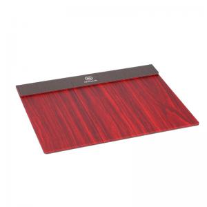 Quality Wholesale customized 450*350mm red leather desk mat for 5-star hotel meeting room for sale