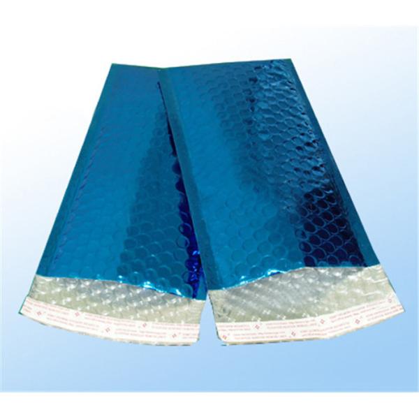 Customized Printing Metallic Bubble Mailing Envelopes Blue Color For Shipping