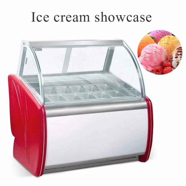 -24℃ Degree Ice Cream Showcase Freezer Intelligent Precise Temperature Control