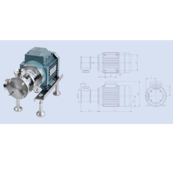 Flexibility Impeller 316L High Purity Pumps Clockwise Counterclockwise Rotation