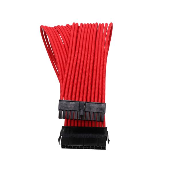High Quality PSU Computer Cord Sleeved Cable Extensions 24pin interface cotton mesh Electric Cables 300mm Length