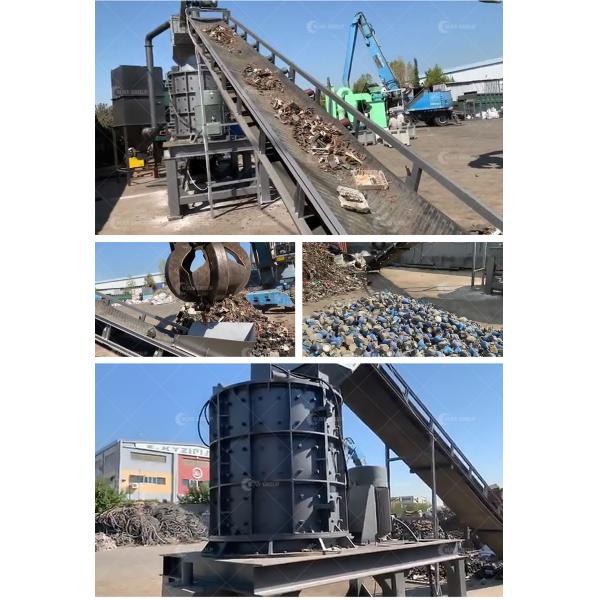 Metal Shredder Machine for Solid Waste Recycling 36pcs Hobs Rotating Diameter 1000mm