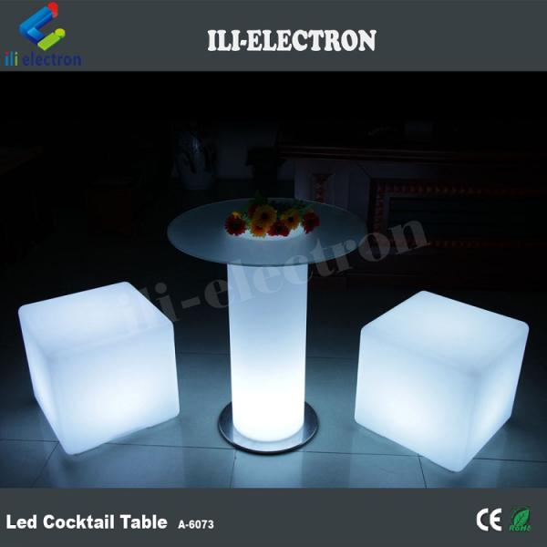 led glass bar table party cocktail table