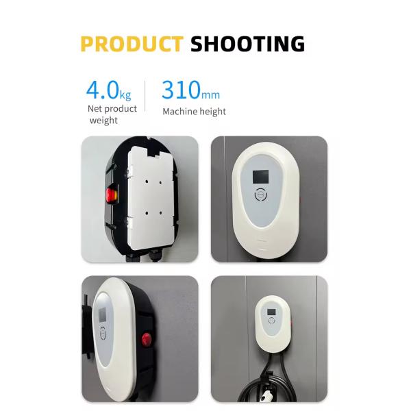 11kW AC Output Current Type 2 Wall-Mounted EV Charging Station with 5m Cable and Rated Current 16A