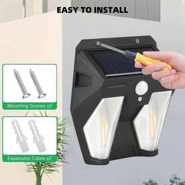 Multipurpose Solar Power Wall Lights Outdoor Motion Sensor Human Induction Adjustable Head