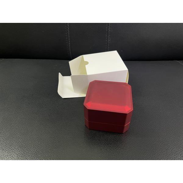 Customized Your Logo- Luxury Red Octagonal LED Ring Box