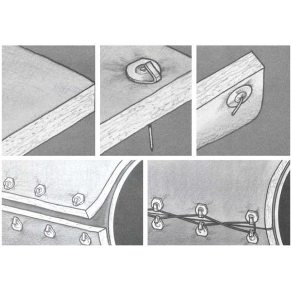 14ga X 2-1/2" Ss Rectangular Top Lacing Anchors To Secure Removable Insulating Blankets