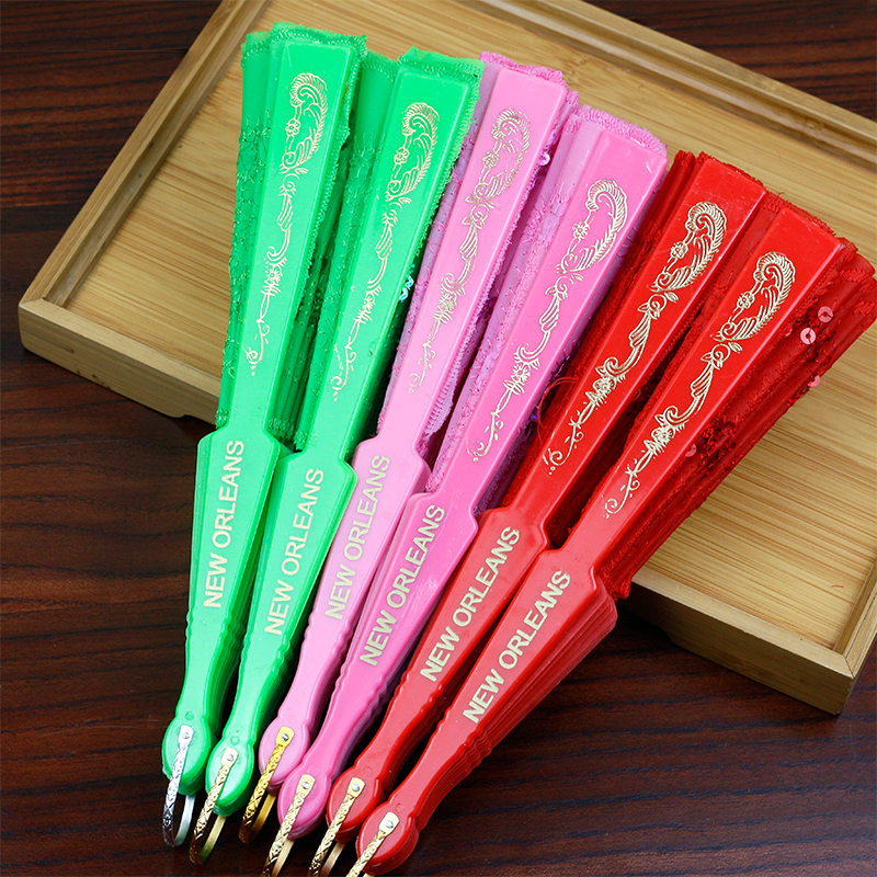Customized Personalized High Quality Hand Fans Plastic Ribs Custom Printed Folding Hand Fan